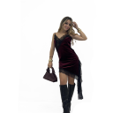 abito in velluto con pizzo clarissa